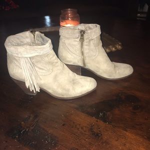 SAM EDELMAN suede fringe bootie